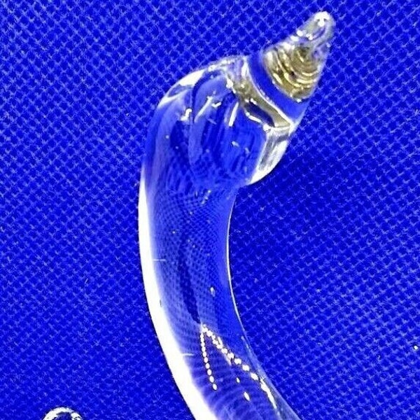 Art Glass Crystal Swan Figurine 4.5" Bullicante Bubbles 1990s