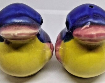 Miniature Blue Bird Salt/Pepper Shakers Japan 1950s