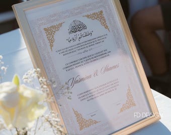 Certificat de mariage religieux / Nikkah Certificate
