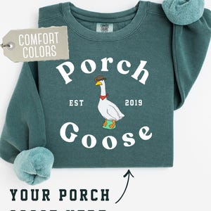Custom Porch Goose Sweatshirt 90s Grandmacore Shirt Custom Gift for Porch Goose Club 80s Nostalgia Gen X Gen Z Millenial