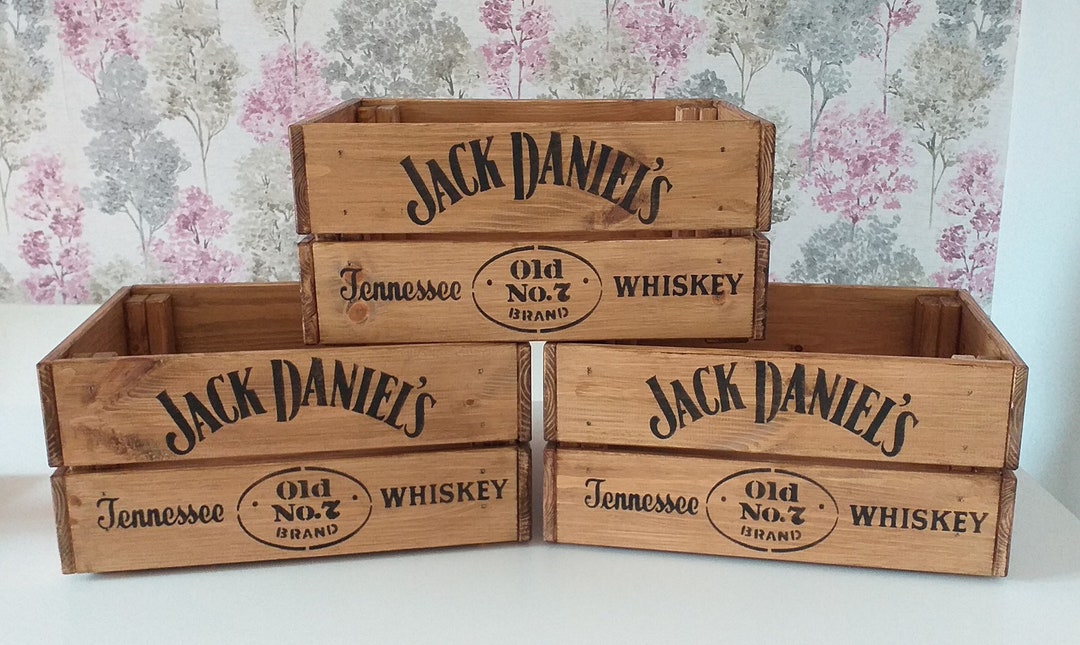 Jack Daniels Wooden Crate Hamper No.7 Tennessee Whiskey Hamper Gift