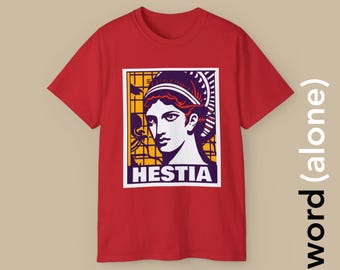 T-shirt Griekse godin Hestia - grafische T-shirts met woord (alleen)