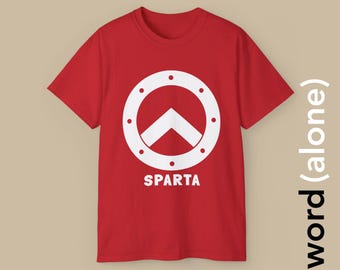 Sparta Shield T-Shirt - Word (alone) Graphical Tees