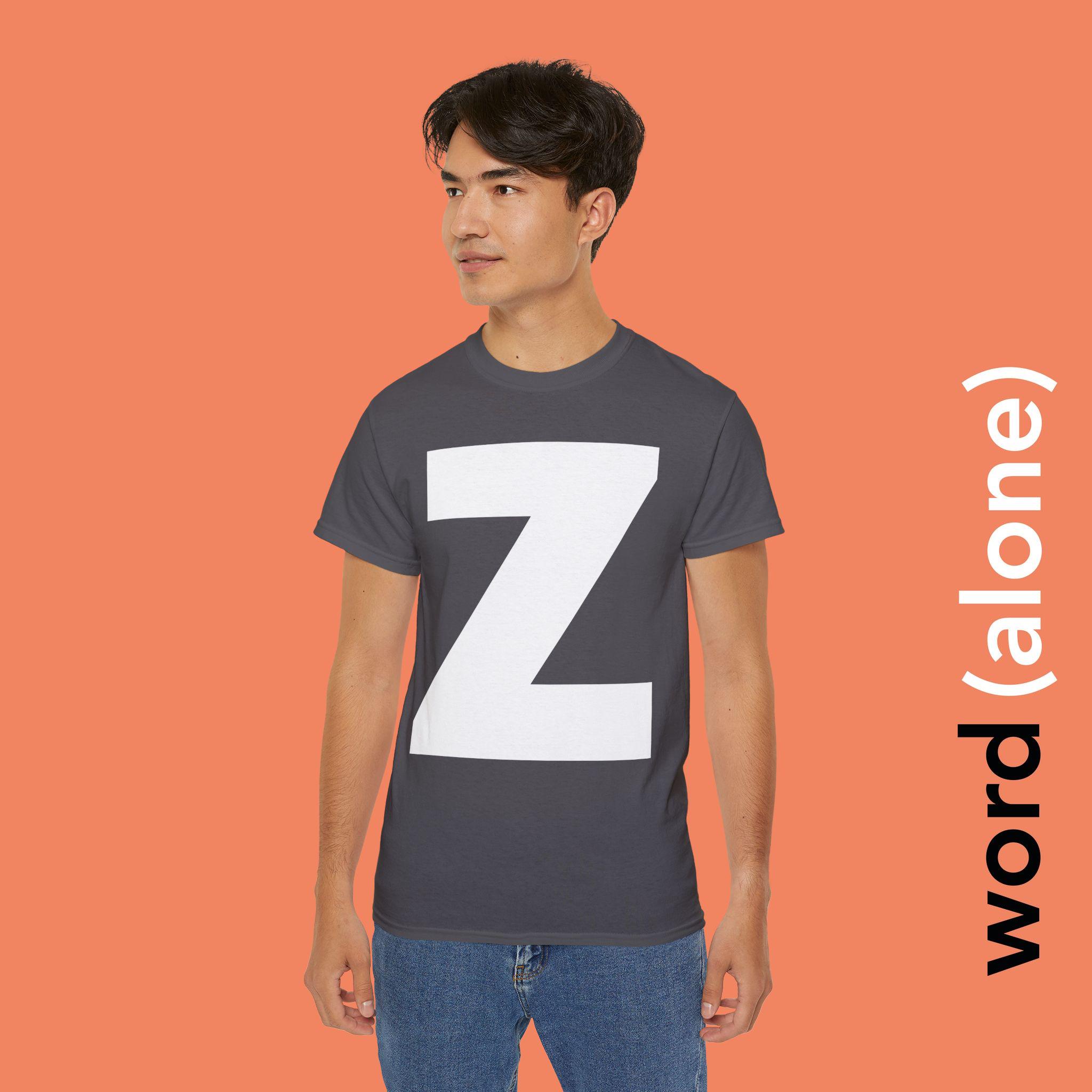 Z - Bold Single Letter T-shirt Celebrating the Letter 