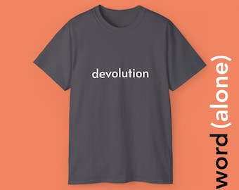 Devolución - camiseta minimalista de una sola palabra