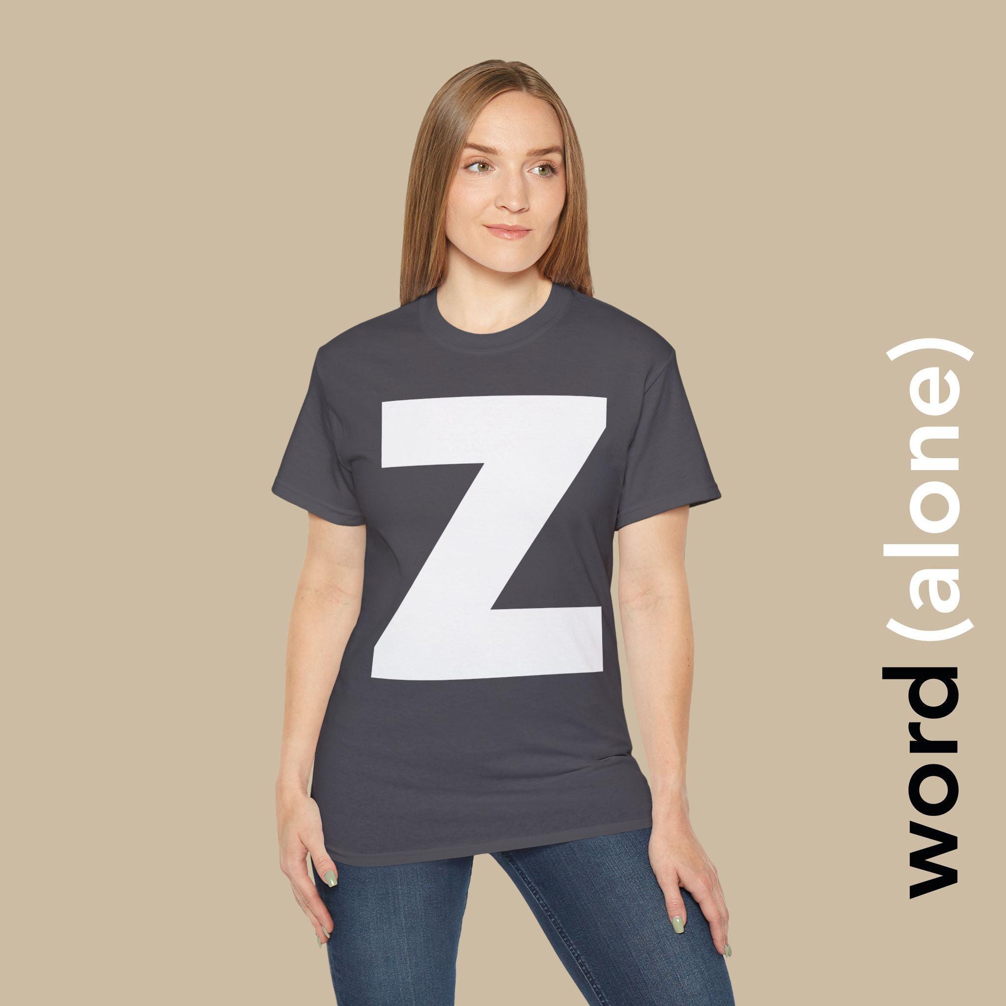 Tシャツ・カットソー [READY4NEXT] Ready Big Lettering Short Sleeve T-shirt Z - Bold Single Letter T-shirt Celebrating the Letter 