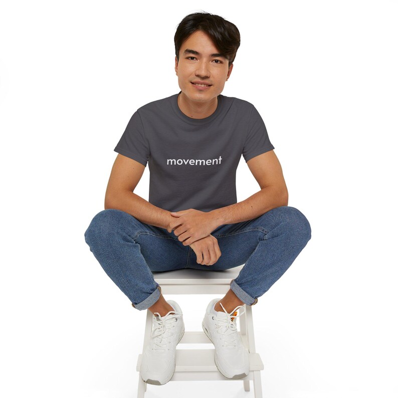 Movement - minimalist single word t-shirt image 5