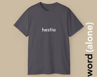 HESTIA - minimalist single word t-shirt