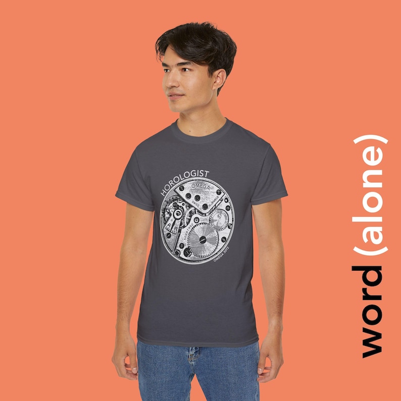 Horolog T-Shirt - Omega Uhrwerk - Word (Alone) Grafik Bild 3