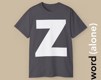 Tシャツ・カットソー [READY4NEXT] Ready Big Lettering Short Sleeve T-shirt Z - Bold Single Letter T-shirt Celebrating the Letter 