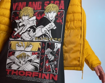 Koszulka unisex Thorfinn Son of Thors Anime, koszula Manga Viking Saga