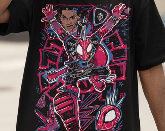 Unisex Spiderman T-Shirt, Spider-Man-Shirt, Superhelden-Shirt, Spiderman-Liebhaber-Shirt, Retro-Familien-Spider-Shirt