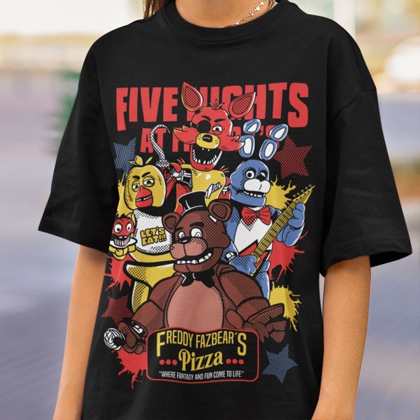 Limited Five Nights At Freddy's Vintage T-shirt, FNAF T-shirt, cadeau voor dames en heren Unisex T-shirt
