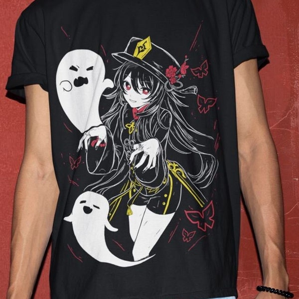 Hu Tao Genshin Impact Japan Esthetische Anime Japanse Vaporwave Genshin Impact Raiden Shogun Gaming T-shirt, Anime Waifu Shirt
