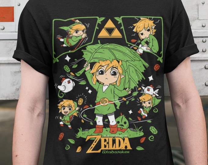 Legend of Zelda Link Shirt - Zelda shirt- Zelda gift- The wind waker Tshirt - Hylian Crest Shirt - Zelda T-shirt, Zelda Gift, Zelda Gifts