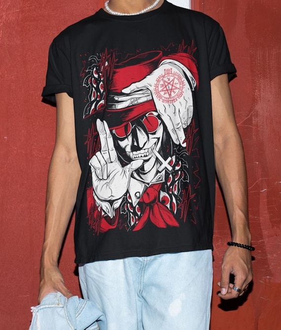 Ultimate Vampire Shirt, Vampire Hoodie, Anime Hellsing Shirt, Alucard Hellsing Hoodie, Hellsing shirt, Pentagram Hoodie, Hellsing Tee