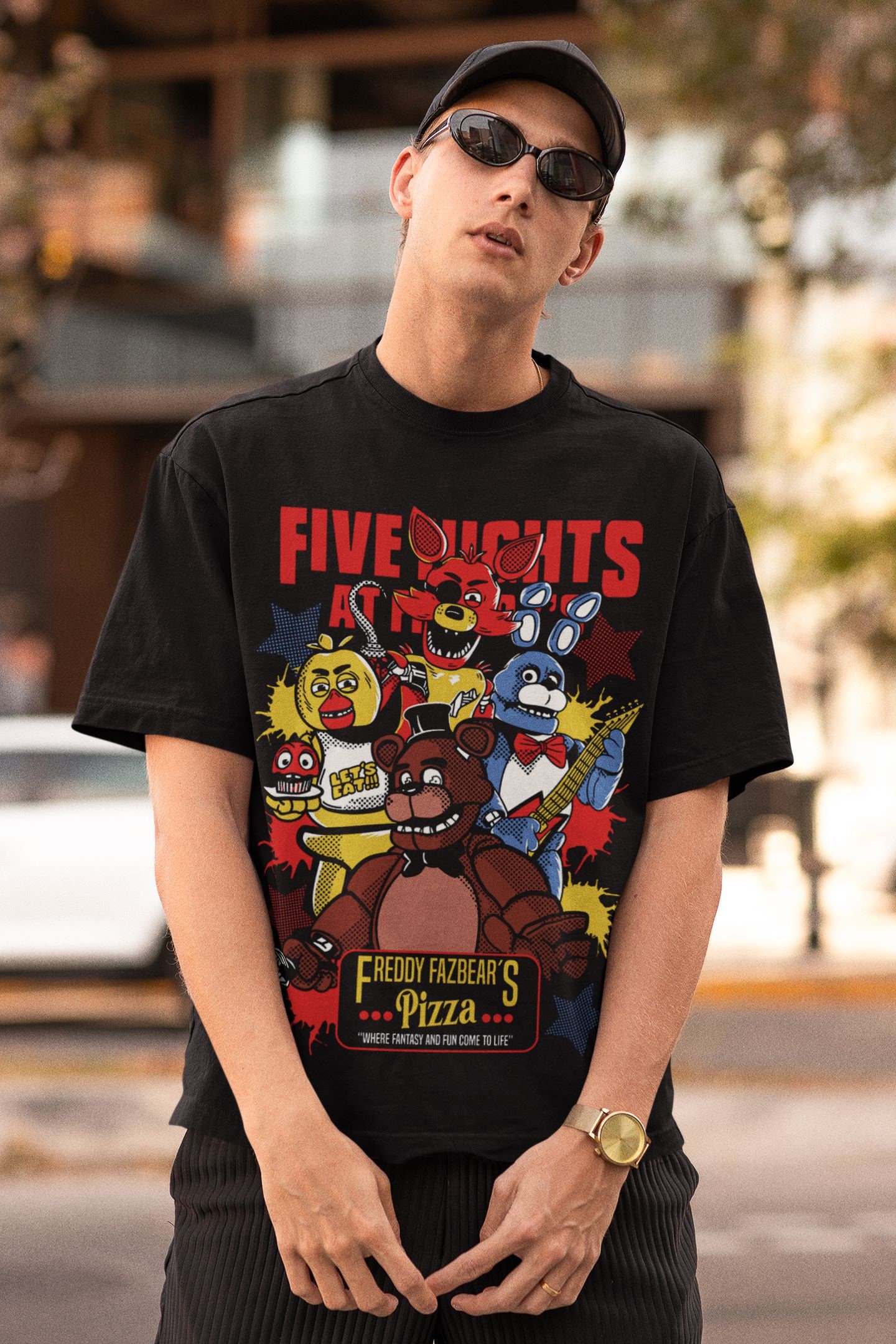 Limited Five Nights at Freddy's Vintage T-shirt, FNAF T