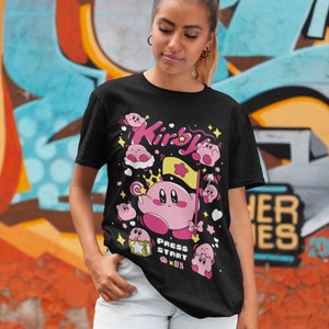 Kirby Face Classic Retro Gaming Premium Unisex T-shirt Inactive