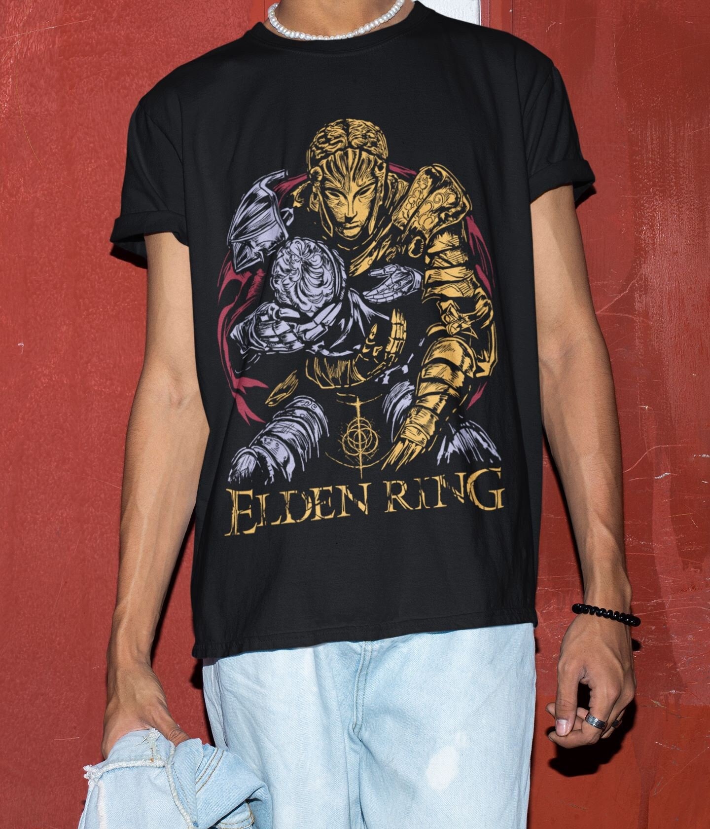Unisex Elden Shirt, the Warrior Graphic Tee, Tarnished Soulsborne