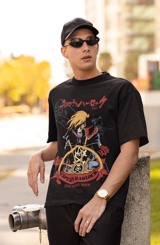 GEEKS RULE CAPTAIN HARLOCK Tシャツ　XL Captain Harlock, Anime Space Pirate, Japanese Cartoon Anime