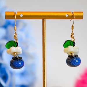Blueberry Floral Earrings