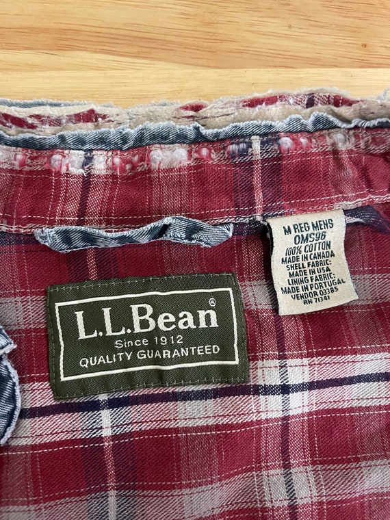 Vintage L.L. Bean Jacket Coat Long Sleeve Flannel… - image 7