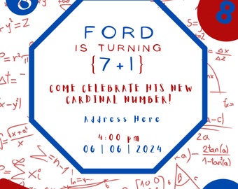 Math Invitation | Coding Invitation | Birthday Party | Shower | Digital ...