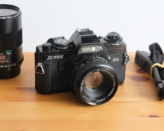 Minolta X700 Film Camera + 50mm & 135mm Lenses