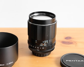 Super Takumar 2.5/135 mm ビンテージレンズ: 6枚構成の日本仕様 M42