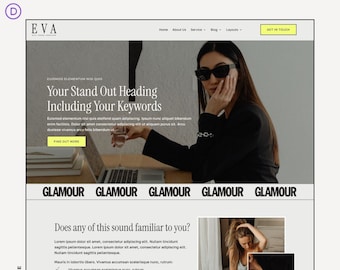 Website Template for Divi Theme & Wordpress | WordPress Divi Theme | WordPress Website | Template For Coaches, SMMs and Service Providers