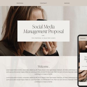 Dubsado Proposal Template For Social Media Managers |  Dubsado Forms | Dubsado Proposal | Dubsado Proposal For Content Creator