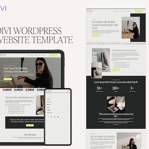 WordPress Website Template, Divi Theme Template, WordPress Divi Theme, Template for Coaches, SMMs and Service Based Businesses