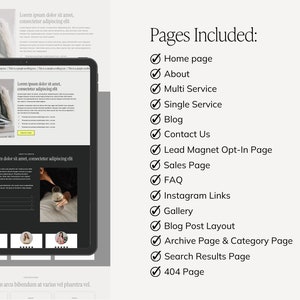 WordPress Website Template, Divi Theme Template, WordPress Divi Theme, Template for Coaches, SMMs and Service Based Businesses