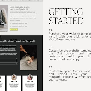 WordPress Website Template, Divi Theme Template, WordPress Divi Theme, Template for Coaches, SMMs and Service Based Businesses