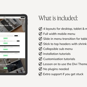 Divi Theme Header Layout Templates | Divi Theme Full Width Mobile Menu ...