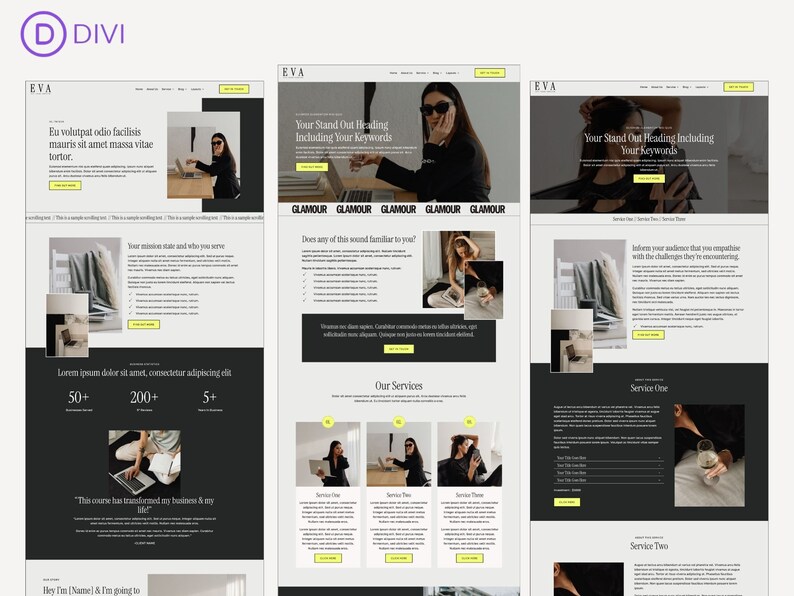 WordPress Website Template, Divi Theme Template, WordPress Divi Theme, Template for Coaches, SMMs and Service Based Businesses