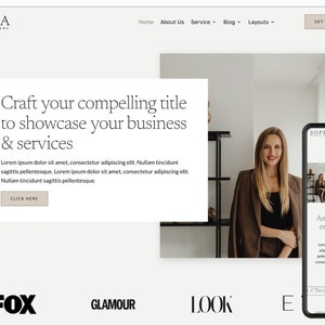 WordPress Website Template for Coaches, SMMs and Service Providers | WordPress Divi Theme | Website Template