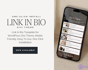 Link Instagram tema Divi nel modello biografia per Wordpress/Divi Builder / Link Instagram Sofia nel modello biografia / Modello sito web