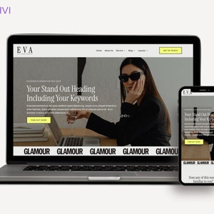 WordPress Website Template, Divi Theme Template, WordPress Divi Theme, Template for Coaches, SMMs and Service Based Businesses