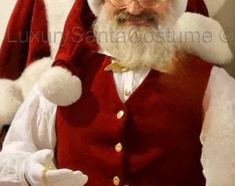 Mantello Con Cappuccio Di Babbo Natale In Velluto Rosso - Con Bordo In Pelliccia Sintetica, Taglie Diverse