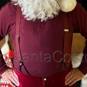 Deluxe button braces in ruby red