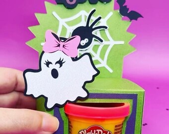 Play-Doh-traktatiedoos Halloween-spook: feestbedankje zonder snoep