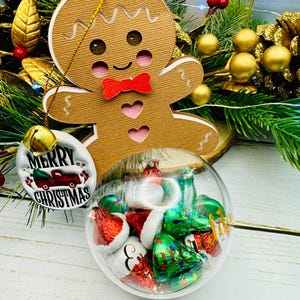 gingerbread candy favor christmas gift classmates favor Christmas Favors Christmas Stocking  Christmas Ornament  Christmas Treats xmas favor
