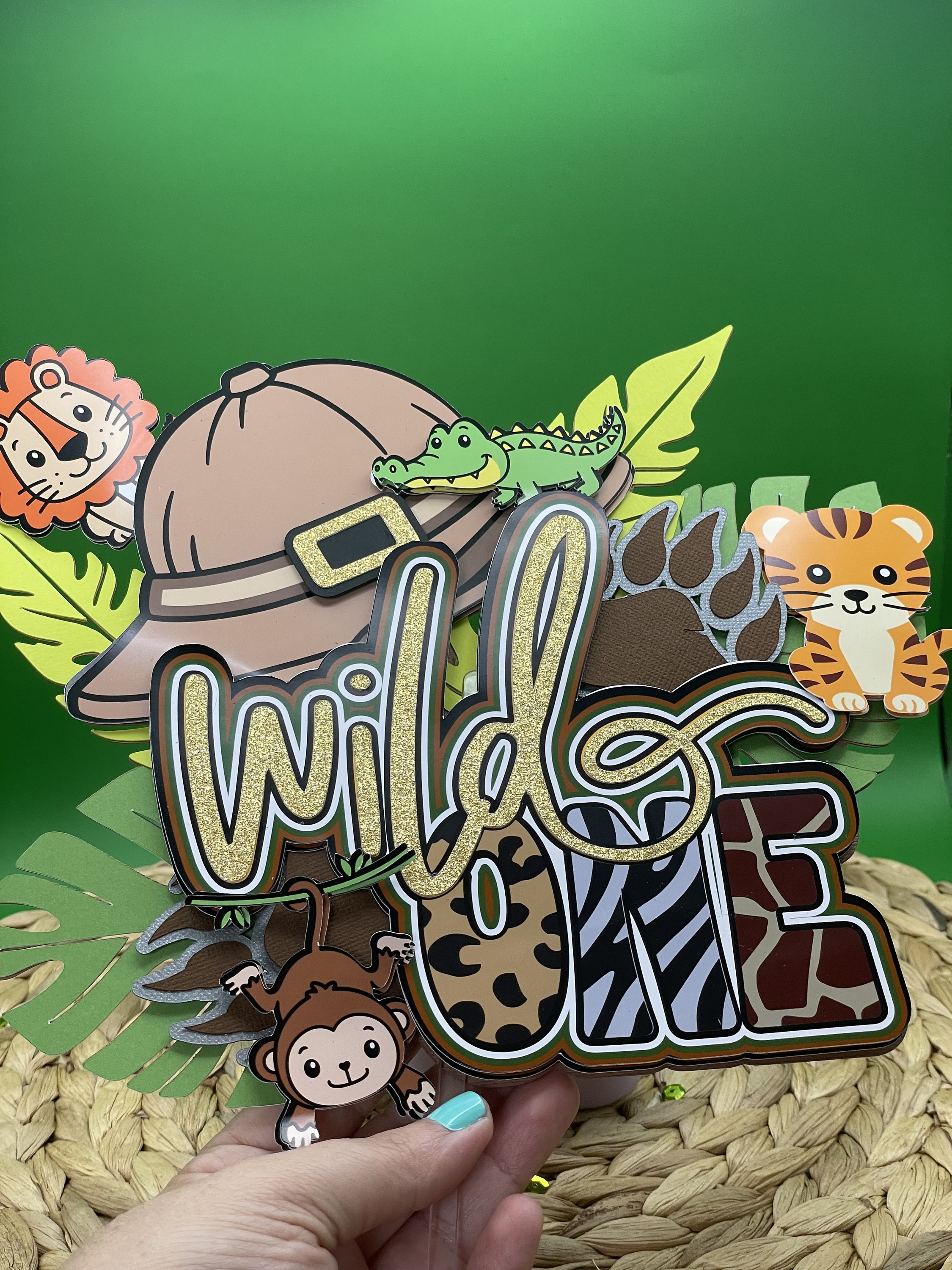 Jungle First Birthday Cake Topper: Wild One Safari Animals - Etsy