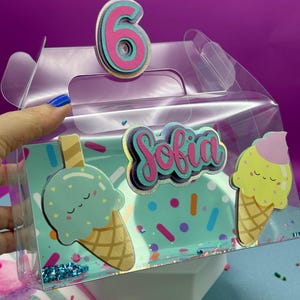 ice Cream Party Favor Box  pastel ice cream birthday here&#39;s the scoop party i scream you scream pink ice cream sweet on the first birthday