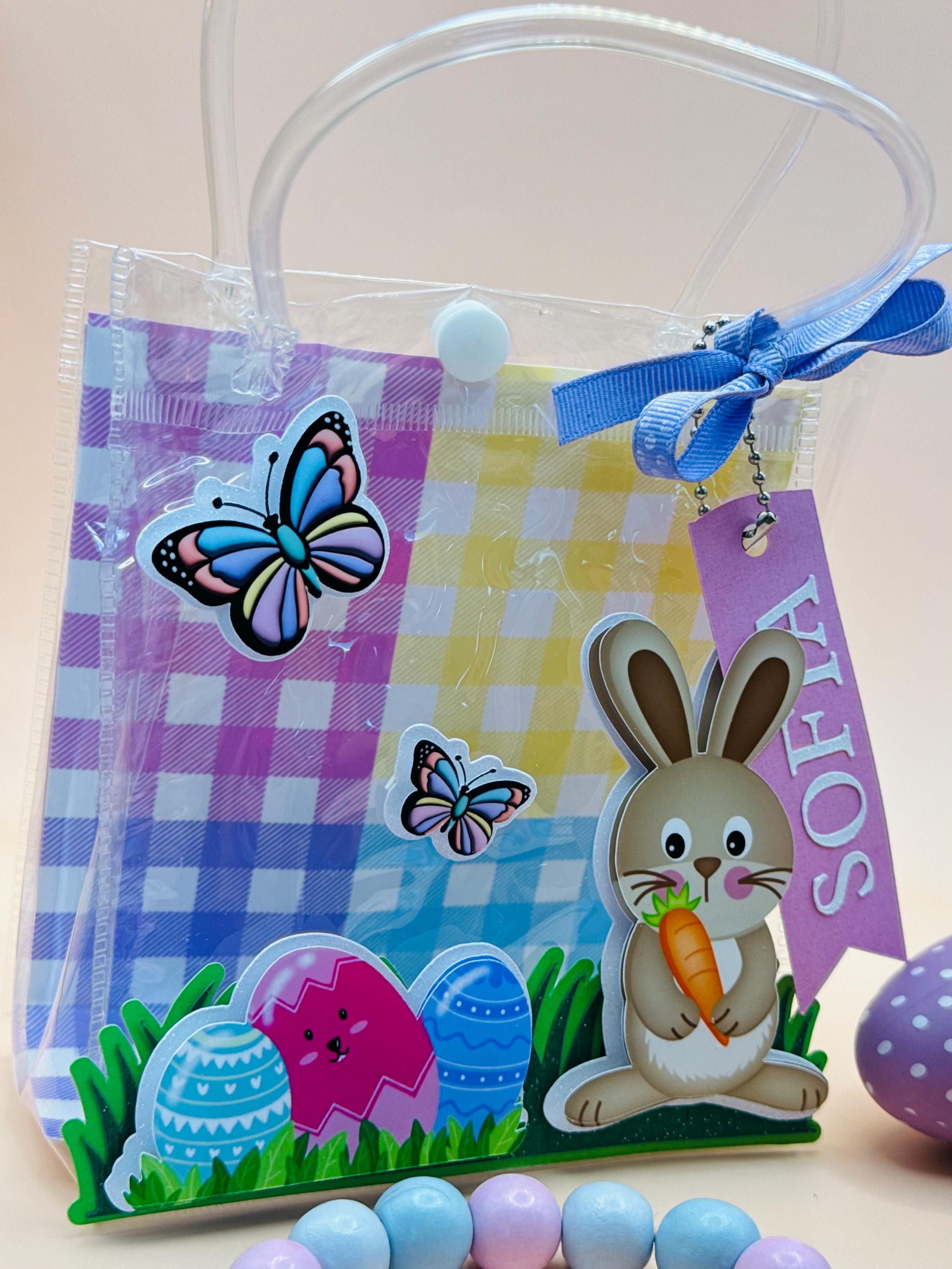 Easter Bunny Gift Bags With Handles Easter Egg Hunt Bag for Kids ...