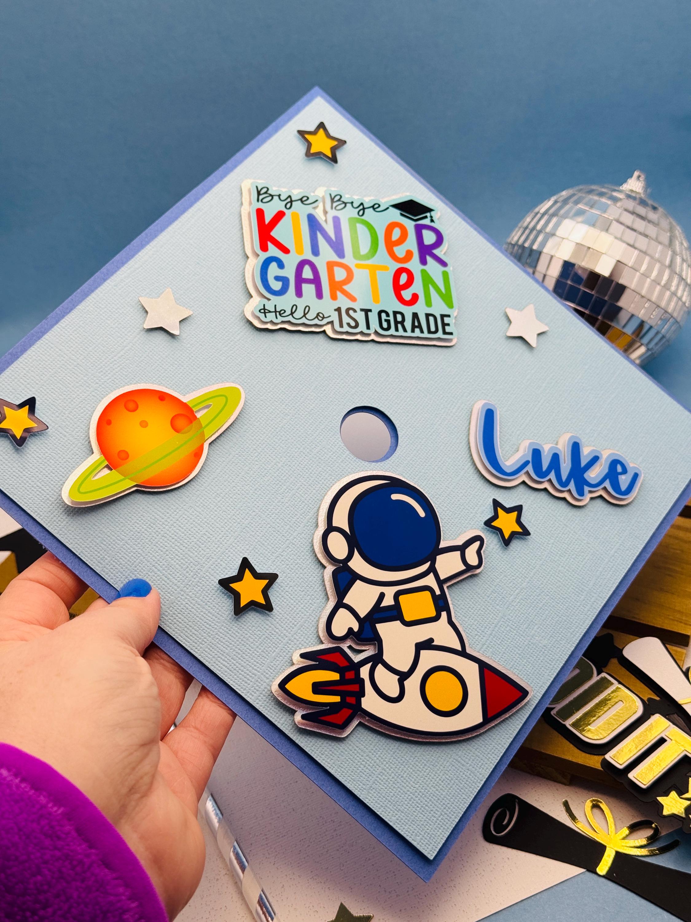 Space Graduation Theme Personalized Space Graduation Cap Topper: Kindergarten Class of 2026 - Etsy