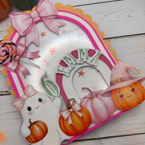 Tortenaufleger Pink: Glitter Halloween Birthday Party Deko Geister Kürbis Tortendeko Süßes oder Saures Party