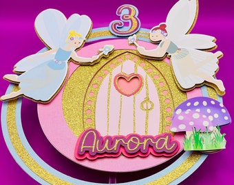Fairy 3rd Birthday Cake Topper: Personalized Party Decoration