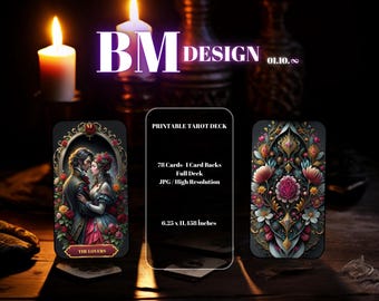 Digital Tarot Deck Card , Complete Tarot With 78 Cards , Printable ...
